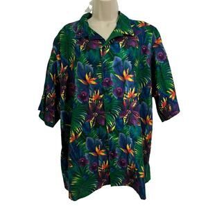UTY Apparel 2XL Multicolor Floral Pattern Hawaiian Unisex Casual Camp Shirt
